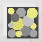 Gelbe und graue Polka Dots Notecard (Vorderseite)
