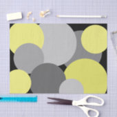 Gelbe und graue Polka-Punkte Seidenpapier (Handwerk)
