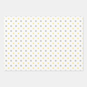 Gelbe und graue Polka-Punkte und niedliche, helle  Geschenkpapier Set (Vorderseite 2)