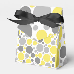 Gelbe und graue Punkte Geschenkschachtel