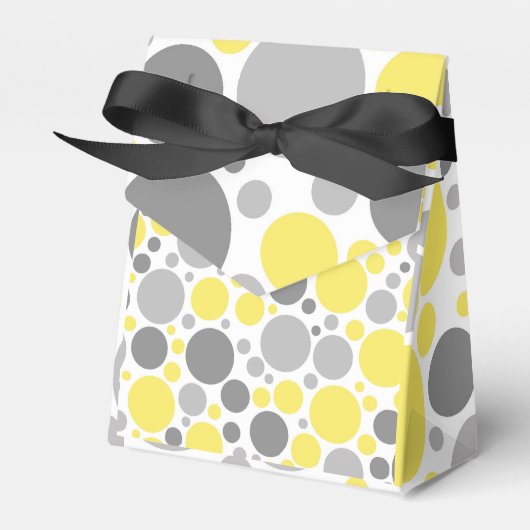 Gelbe und graue Punkte Geschenkschachtel (Vorderseite)