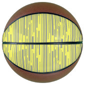 Gelbe und graue Streifen Basketball (Vorderseite)