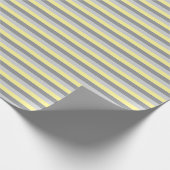 Gelbe und graue Streifen Geschenkpapier (Ecke)