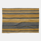 gelbe und graue Streifen Geschirrtuch (Horizontal)