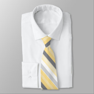 Gelbe und graue Streifen Krawatte