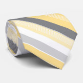 Gelbe und graue Streifen Krawatte (Gerollt)