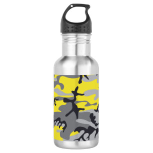 Gelbe und graue Tarnung, Militär, Armee Edelstahlflasche