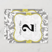 Gelbe und graue Vintage Vogelmatte Postkarte (Vorne/Hinten)