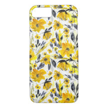 Gelbe und graue Wasserfarbe