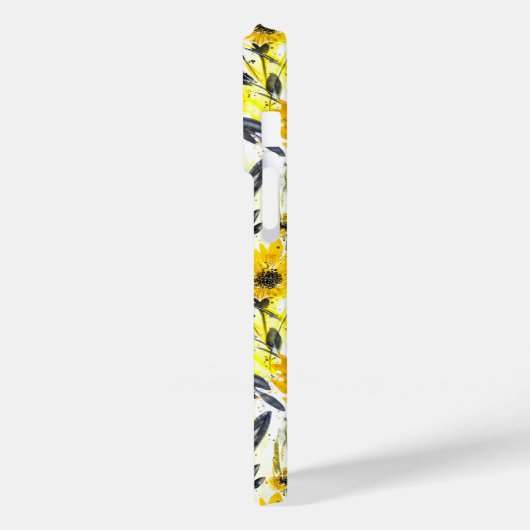 Gelbe und graue Wasserfarbe Case-Mate iPhone Hülle (Rückseite / Links)