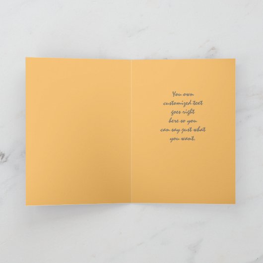 Gelbe und graue Wilde Pferde Dankeskarte (Innenseite)