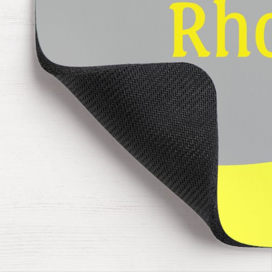 Gelbe und graue Wirbel Mousepad (Ecke)