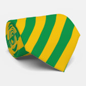 Gelbe und grün gestreifte Krawatte (Gerollt)