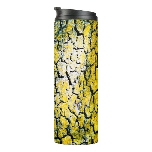 Gelbe und grüne Baumrinde Thermosbecher (Nach rechts gedreht)