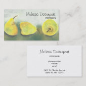 Gelbe und grüne Birnen Beruflich Visitenkarte (Vorne/Hinten)