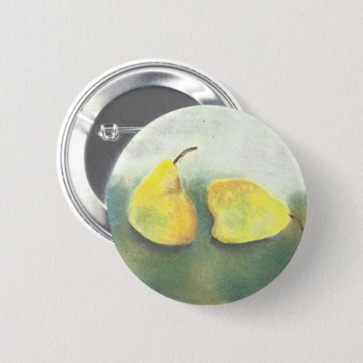 Gelbe und grüne Birnen Button (Vorne & Hinten)