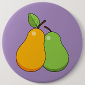 Gelbe und grüne Birnen Button (Vorderseite)