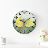 Gelbe und grüne Birnen Große Wanduhr (Zuhause)