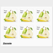 Gelbe und grüne Birnen Quadratischer Aufkleber (Blatt)