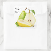 Gelbe und grüne Birnen Quadratischer Aufkleber (Tasche)