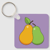 Gelbe und grüne Birnen Schlüsselanhänger (Vorderseite)