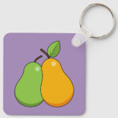 Gelbe und grüne Birnen Schlüsselanhänger (Rückseite)