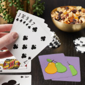 Gelbe und grüne Birnen Spielkarten (In Situ)