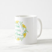 Gelbe und grüne blorfarbene Zuhause Mama Kraut Kaffeetasse (VorderseiteRechts)