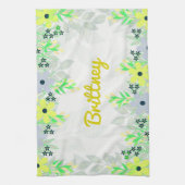 Gelbe und grüne Blume Handtuch (Vertikal)