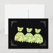 Gelbe und grüne Blume Postkarte (Vorne/Hinten)