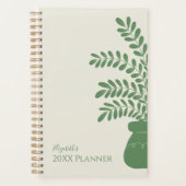 Gelbe und grüne Botanische Planer (Vorderseite)