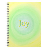 Gelbe und grüne Buchstaben gelbe grüne Mischungen Notizblock (Vorderseite)