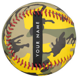 Gelbe und grüne Camouflage Ihr Name personalisiere