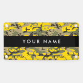 Gelbe und grüne Camouflage Ihr Name personalisiere Banner (Horizontal)