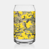 Gelbe und grüne Camouflage Ihr Name personalisiere Dosenglas (Rückseite)