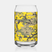 Gelbe und grüne Camouflage Ihr Name personalisiere Dosenglas (Links)