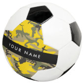 Gelbe und grüne Camouflage Ihr Name personalisiere Fußball (Dreiviertel)