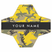 Gelbe und grüne Camouflage Ihr Name personalisiere Fußball (Flach)