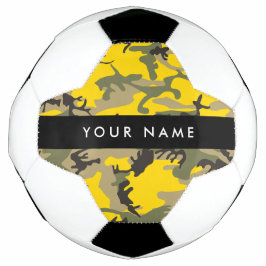 Gelbe und grüne Camouflage Ihr Name personalisiere Fußball