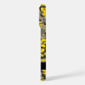 Gelbe und grüne Camouflage Ihr Name personalisiere iPhone Hülle (Linke Seite)