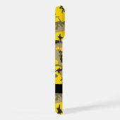 Gelbe und grüne Camouflage Ihr Name personalisiere iPhone Hülle (Rechte Seite)