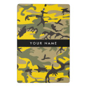 Gelbe und grüne Camouflage Ihr Name personalisiere Mini Klemmbrett (Rückseite)