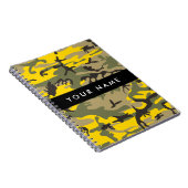 Gelbe und grüne Camouflage Ihr Name personalisiere Notizblock (Rechte Seite)