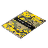 Gelbe und grüne Camouflage Ihr Name personalisiere Notizblock (Linke Seite)