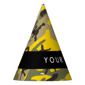 Gelbe und grüne Camouflage Ihr Name personalisiere Partyhütchen (Links)