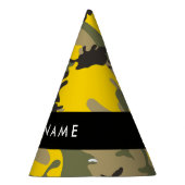 Gelbe und grüne Camouflage Ihr Name personalisiere Partyhütchen (Rechts)