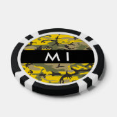 Gelbe und grüne Camouflage Ihr Name personalisiere Pokerchips (Einzeln)