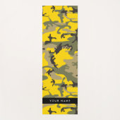 Gelbe und grüne Camouflage Ihr Name personalisiere Yogamatte (Vorderseite)