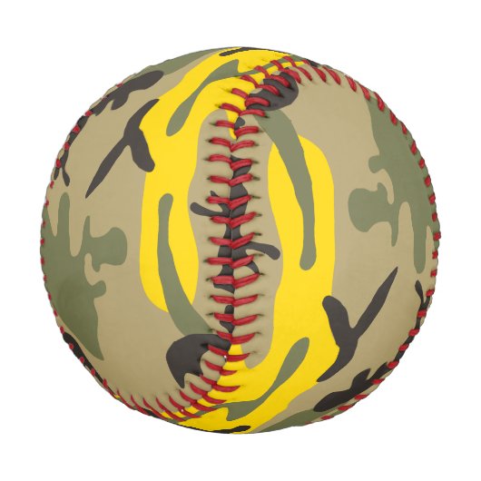 Gelbe und grüne Camouflage, Militär, Armee Baseball (Schrägansicht)