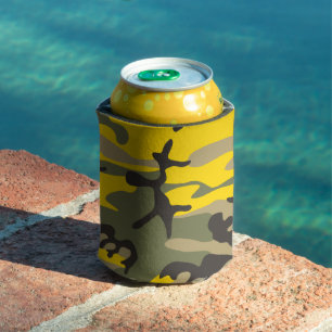 Gelbe und grüne Camouflage, Militär, Armee Dosenkühler